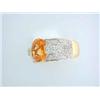 Image 3 : 18k Yellow Gold Ring with Citrine and Diamonds