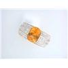 Image 4 : 18k Yellow Gold Ring with Citrine and Diamonds