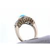 Image 5 : 14k Yellow Gold Turquoise Ring with Diamond Accents