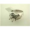Image 3 : 14k White Gold Semi-Mount Ring with Diamond Accents