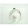 Image 4 : 18k White Gold Ring with Diamonds and Emerald