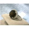 Image 3 : 14kw Gold Ring with Smoky Quartz & Diamonds