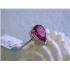 Image 1 : 18k White Gold Ring with Gemstone and Diamonds