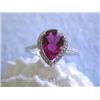Image 4 : 18k White Gold Ring with Gemstone and Diamonds
