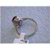 Image 5 : 18k White Gold Ring with Gemstone and Diamonds