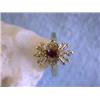 Image 1 : 14k Yellow Gold Diamond Ring with Ruby