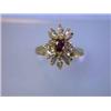 Image 3 : 14k Yellow Gold Diamond Ring with Ruby