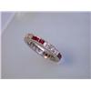 Image 1 : Eternity Ring with Diamonds and Ruby