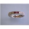 Image 2 : Eternity Ring with Diamonds and Ruby