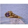 Image 2 : 14k Yellow Gold Ring with Amethyst and Diamonds