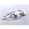 Image 4 : 14k White Gold Ring with Diamonds