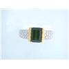 Image 2 : 14k Gold Ring with Tourmaline and Diamonds