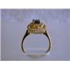 Image 4 : 14k Yellow Gold Diamond Ring with Sapphire