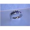 Image 1 : 18k White Gold Ring with Diamonds and Sapphire