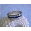Image 2 : 18k White Gold Ring with Diamonds and Sapphire