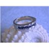 Image 4 : 18k White Gold Ring with Diamonds and Sapphire
