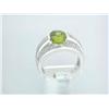Image 2 : 18k White Gold Ring with Diamonds and Peridot