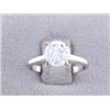 Image 3 : 14k White Gold Solitaire Diamond Ring (1.67 carats)