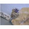 Image 1 : 14k Gold Diamond Ring with Tanzanite