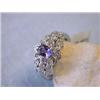 Image 2 : 14k Gold Diamond Ring with Tanzanite