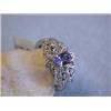 Image 3 : 14k Gold Diamond Ring with Tanzanite