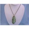 Image 1 : Silver Necklace with Jade Pendant