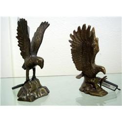 Lot-2 Genuine Brass Eagle Statues