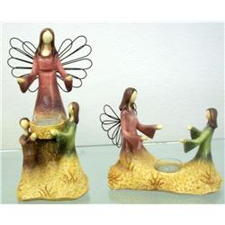 Lot-Angel Frames & 2 Angels with Oil Burners