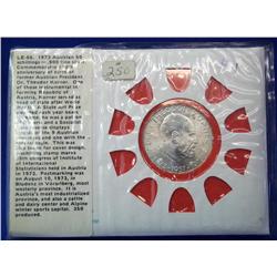 1973 Austrian 50 Schilling Silver 1of 350 VRare