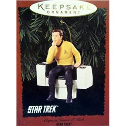 Lot-Star Trek Ornaments,Capt Kirk,Spock,McCoy NIB