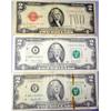 Image 5 : Lot- $1 & $2 Silver Certificates Blue,Red,Green