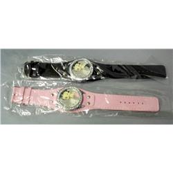 Lot- Two New Betty Boop Watches 1 Pink 1 Black