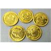 Image 1 : Lot-5 Mini Replicas of 1978 SA Gold Krugerrand