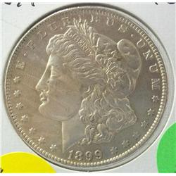 1899-P Morgan Silver Dollar Low Mintage AU-50