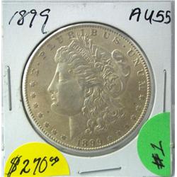 1899-P Morgan Silver Dollar AU55 Low Mintage