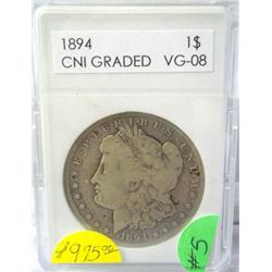 1894-P Morgan Silver Dollar VG-08 XLOW MINTAGE