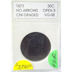 1873-P Seated Liberty Half Dollar XXXRARE Open 3