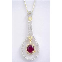 14K YELLOW/WHITE GOLD NECKLACE GLA +$7K