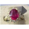 Image 1 : 14kt YELLOW GOLD RUBY RING 4.2 GR. GLA  +$16K