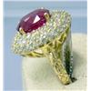 Image 3 : 14K Ruby & Diamond Ring AIG Appraisal +$9K 12.6gm