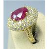 Image 6 : 14K Ruby & Diamond Ring AIG Appraisal +$9K 12.6gm