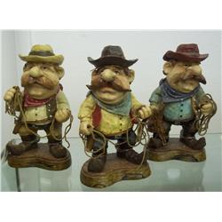 3 Cowboy Statues
