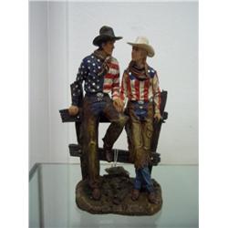 Cowboy & Cowgirl Statue