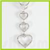 Image 1 : Genuine 0.28 ctw  Heart Design  Diamond Necklace 16" 14kt Gold-White 