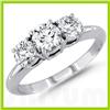 Image 1 : 2.00 ctw Round cut Three Stone Diamond Ring, F-G, VS