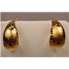 Image 1 : 22K GOLD VERMEIL HOOP EARRINGS