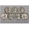 Image 1 : LOT OF 7 SILVER WASHINGTON QUARTERS
