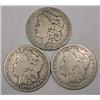 Image 1 : LOT OF 3 MORGAN DOLLARS - 1879 P, 1882 P AND 1984