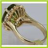 Image 3 : Genuine  7.7 ctw  Peridot Ring  14KT Yellow Gold  Ring Size  5.75