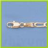Image 1 : Genuine 16" 14kt Italian Gold-Yellow 3.1mm, Figaro Chain Gauge:080, 7gr